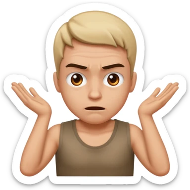 Mad shrug shoulders sticker