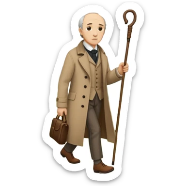 Wliiam wordsworth walking in the countryside sticker