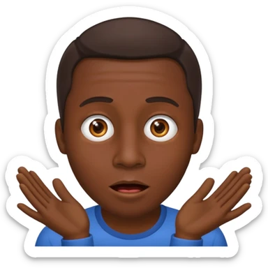 homme créole réunionnais  étonné  sticker