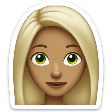 tanned green-eyed brunette sticker