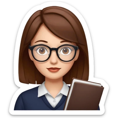 👩 with specs sticker