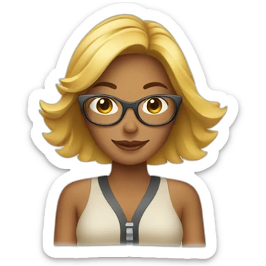 women in vacations for business sticker