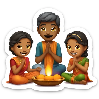Wishing you a Diwali filled with love, laughter, and the sweetness of festive treats. Have a joyous celebration! sticker