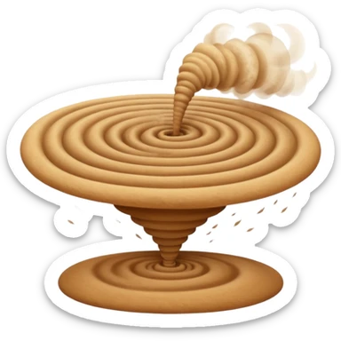 A dust devil swirling lightly in a small circular motion. sticker