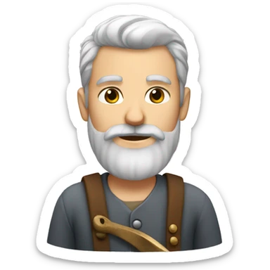 british white blacksmith with beard sticker