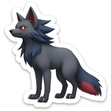 Zoroark-Mightyena-Zorua full body sticker