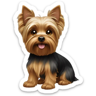 The little Yorkshire Terrier dog sticker