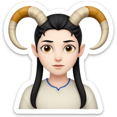 People with goat horn sticker