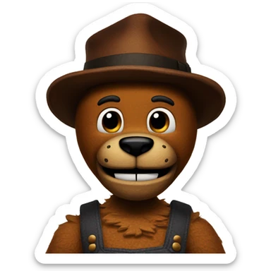 Freddy Fazbear with no hat sticker