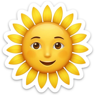 Good morning sun sticker