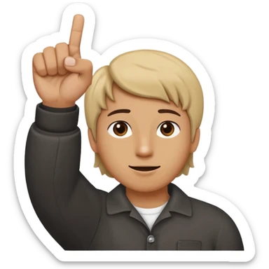 Hold up your hands. With your left hand, make a ‘6’ by curling your index finger like a hook while sticking your thumb out. With your right hand, make a ‘7’ by pointing your index finger straight and your thumb sideways like an L-shape. Put both hands next to each other — that’s the 67 meme sticker