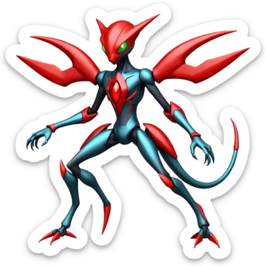 Darkrai-Bisharp-Scizor-Deoxys-Fakémon-hybrid-creature (full body)  sticker