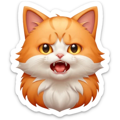 gay angry rage screaming loudly cryjng emoticon kawaii kitten sticker