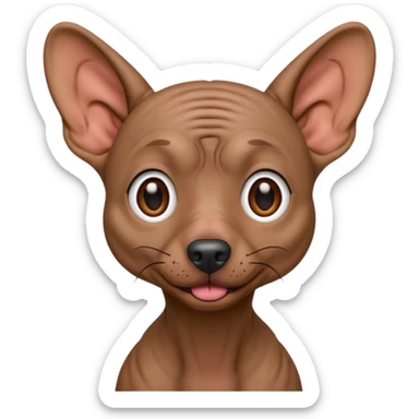 Xoloitzcuintle Dog crazy expression sticker