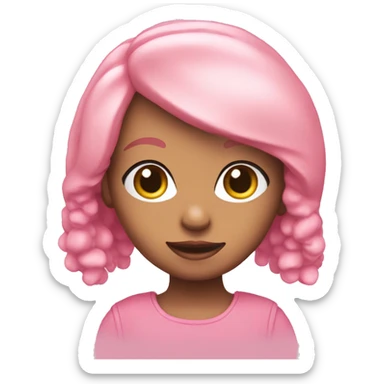 boneka pink dollette  sticker