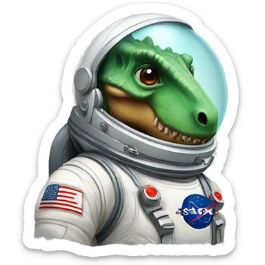 Dinosaur astronaut sticker