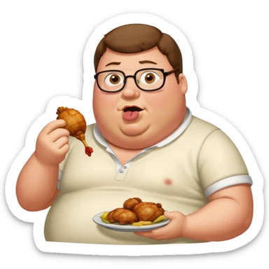 can you do  Peter Griffin stand and eat chicken thighs sticker
