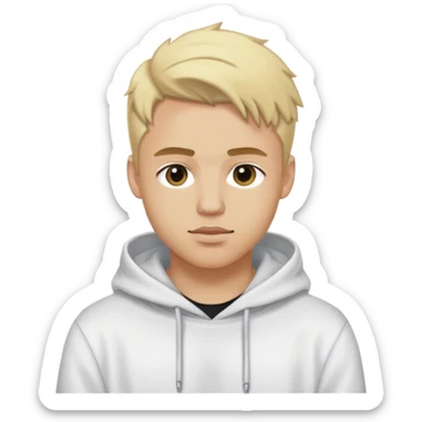 Blond guy with street wear type clothes  sticker