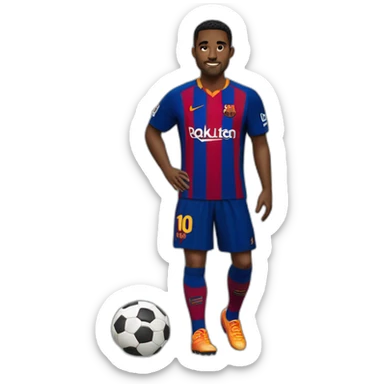 jugador futbol barcelona sticker