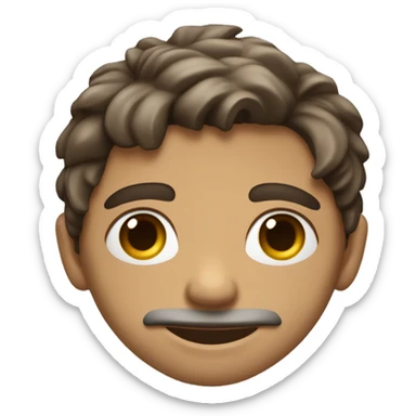 perfectly sculpted young man with 5 o'clock shadow and a chiseled jaw. sticker