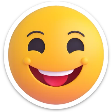 3D smiley emoji, round shape, grandmother and grandfather together on a picnic, yellow and green colors, smiling face sticker