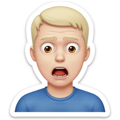 a guy strangling himself sticker