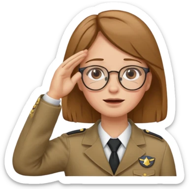 glasses Salute with tear coming out eye sticker