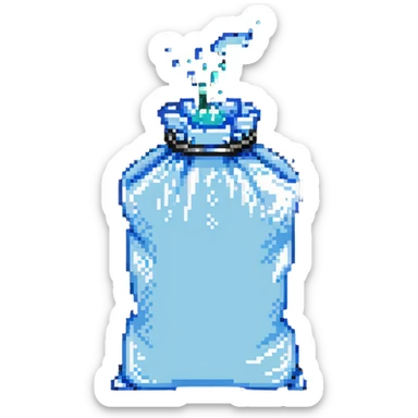 water in a bag sticker