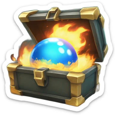 Pokemon Game LootCase Color Cyan Fire Flame Rich Treasure Legendary Epic Pokeballs and Pokemons Inside this have Shiny Glow sticker