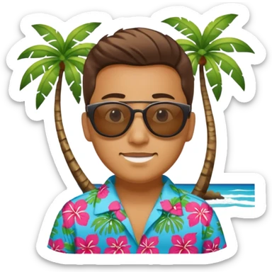 Vacations blue in Hawaii  sticker