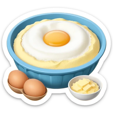 baking ingredients ready for preparation sticker