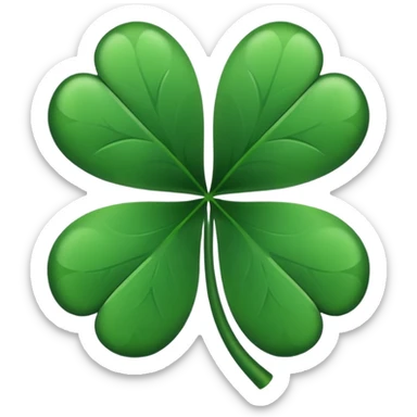 A completely black five leaf clover sticker