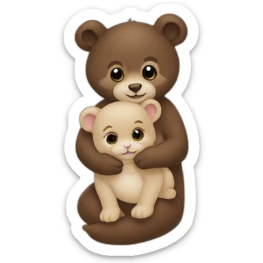 écureuil et bébé sticker