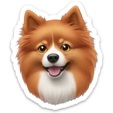 red hair spitz sticker