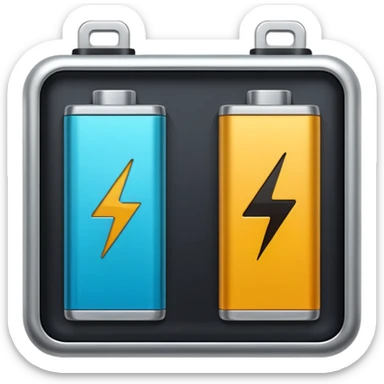 Battery (+/–) sticker