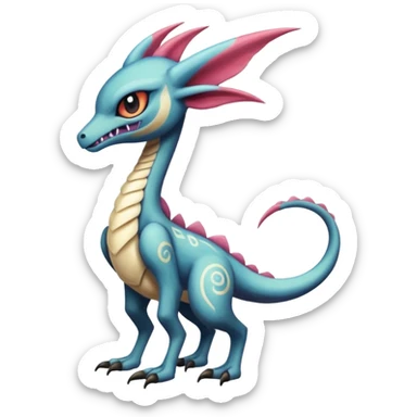 Tropical tribal tattooed master insane creepy saner monsterous Meloetta-Sergal-Cresselia-Palkia-Stitch-Fakémon-creature-hybrid sticker