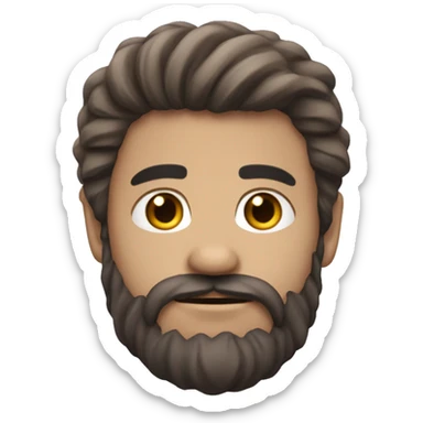 un chauve avec barbe maillto de foot sticker