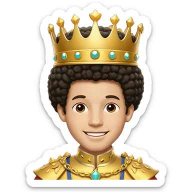 Afro white prince sticker