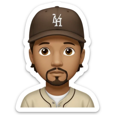 Wish Bone of bone thugs-n-harmony with dark brown hair sticker