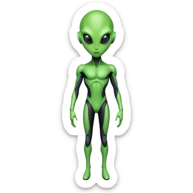 90’s full bodied alien sticker