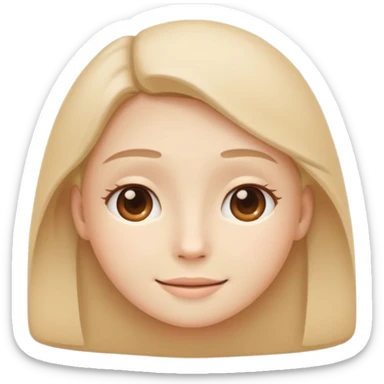 minimal flat emoji of a calm face,
soft closed-mouth smile,
relaxed eyes,
gentle and balanced emotion,
pastel beige and warm tones,
modern wellness app style,
no cartoon exaggeration,
transparent background,
vector style
 sticker