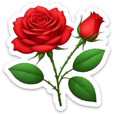 Make a red rose without the stem, just the (red) flower and two leaves.
 sticker