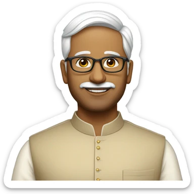 An Indian politician handsome wearing a kurta pajama sticker