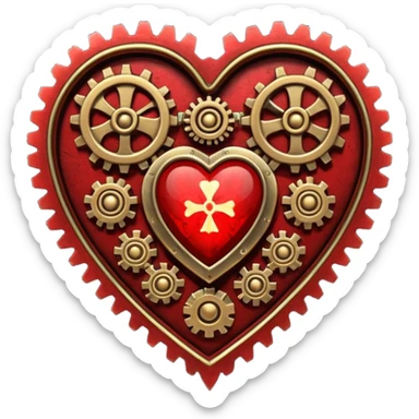 Death Korps Of Krieg Heart Steampunk love heart sticker