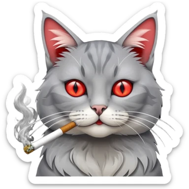 Cat smoking weed sticker