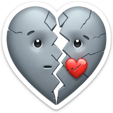 broken heart sticked together (divorce) sticker