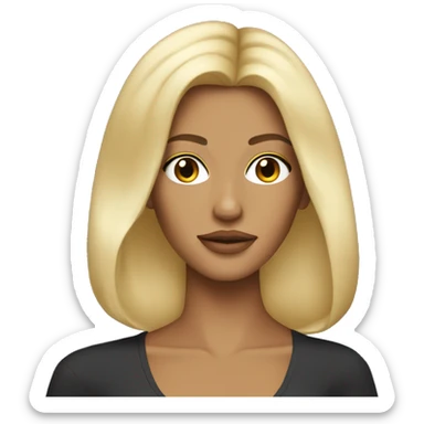 Blonde supermodel with a blowout hair sticker