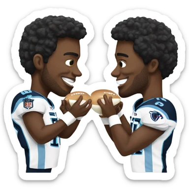 Titans football players eating mayonnaise  sticker