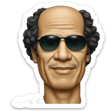 muammar gaddafi in sunglasses sticker