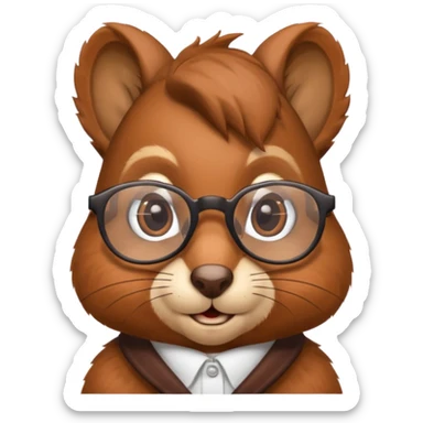 écureuil savant, simple sticker